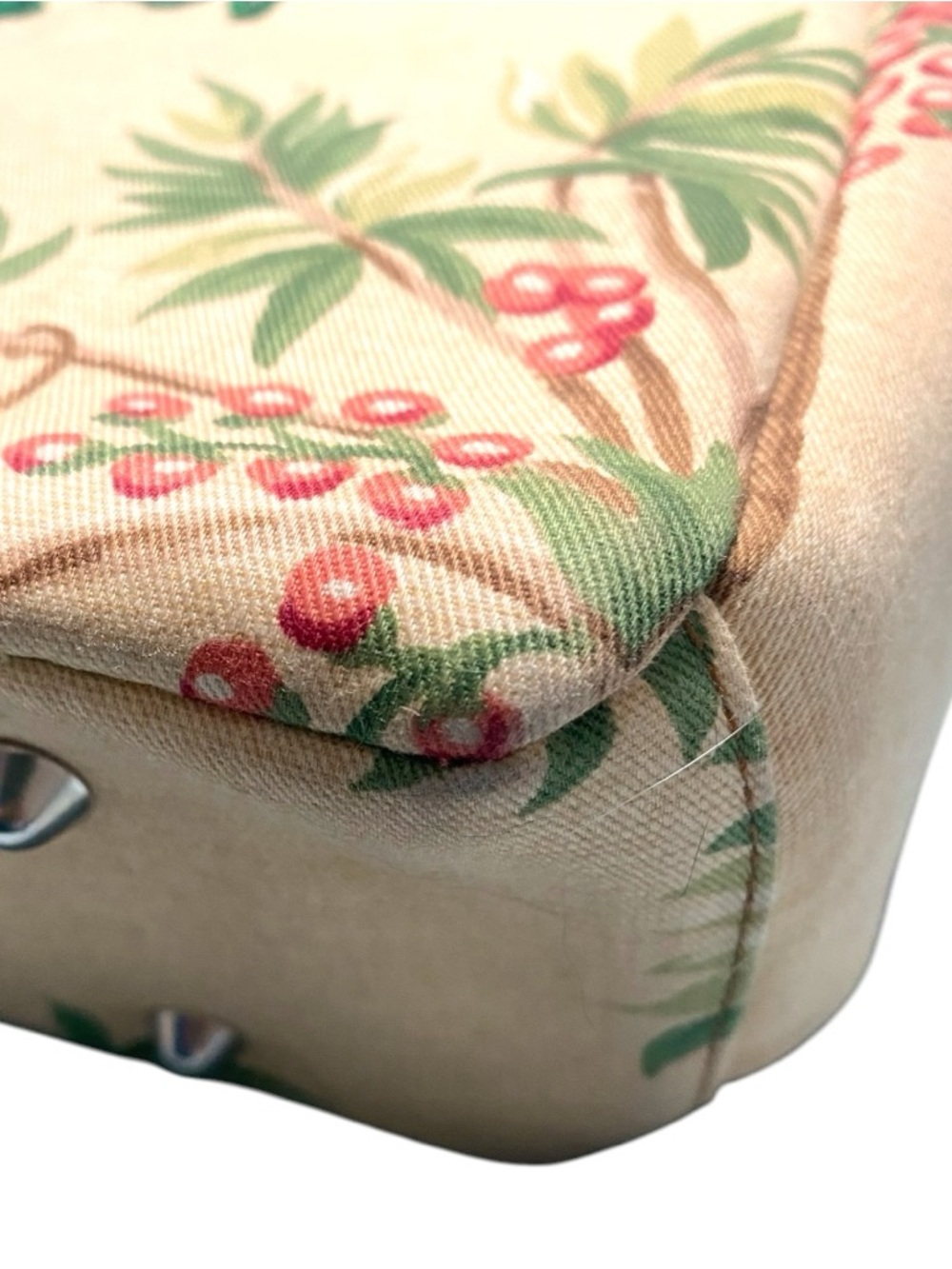 Vintage Isabella Fiore beaded canvas handbag tropical monkey palm tree bamboo - Picture 5 of 12